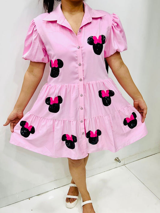 Kids/Youth - Sequin Girl Mouse Dress