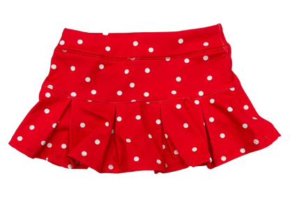 Pleated Red with white dot Skort - Athleisure